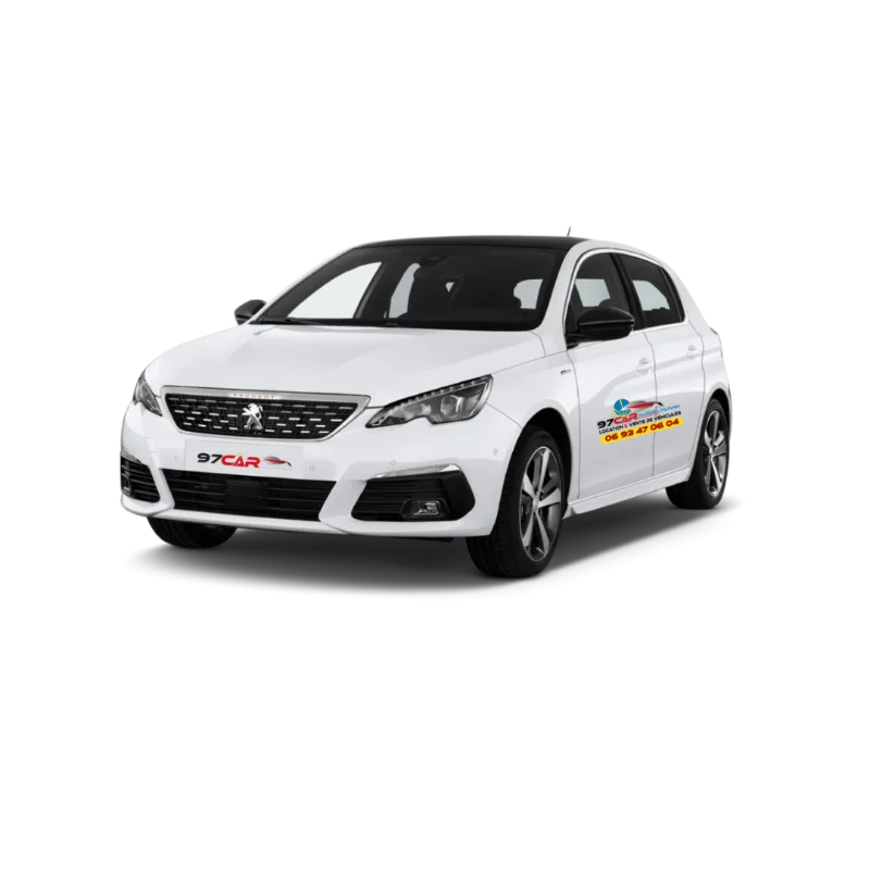 Peugeot 308 Essence ou équivalent – location CAT C à La Réunion